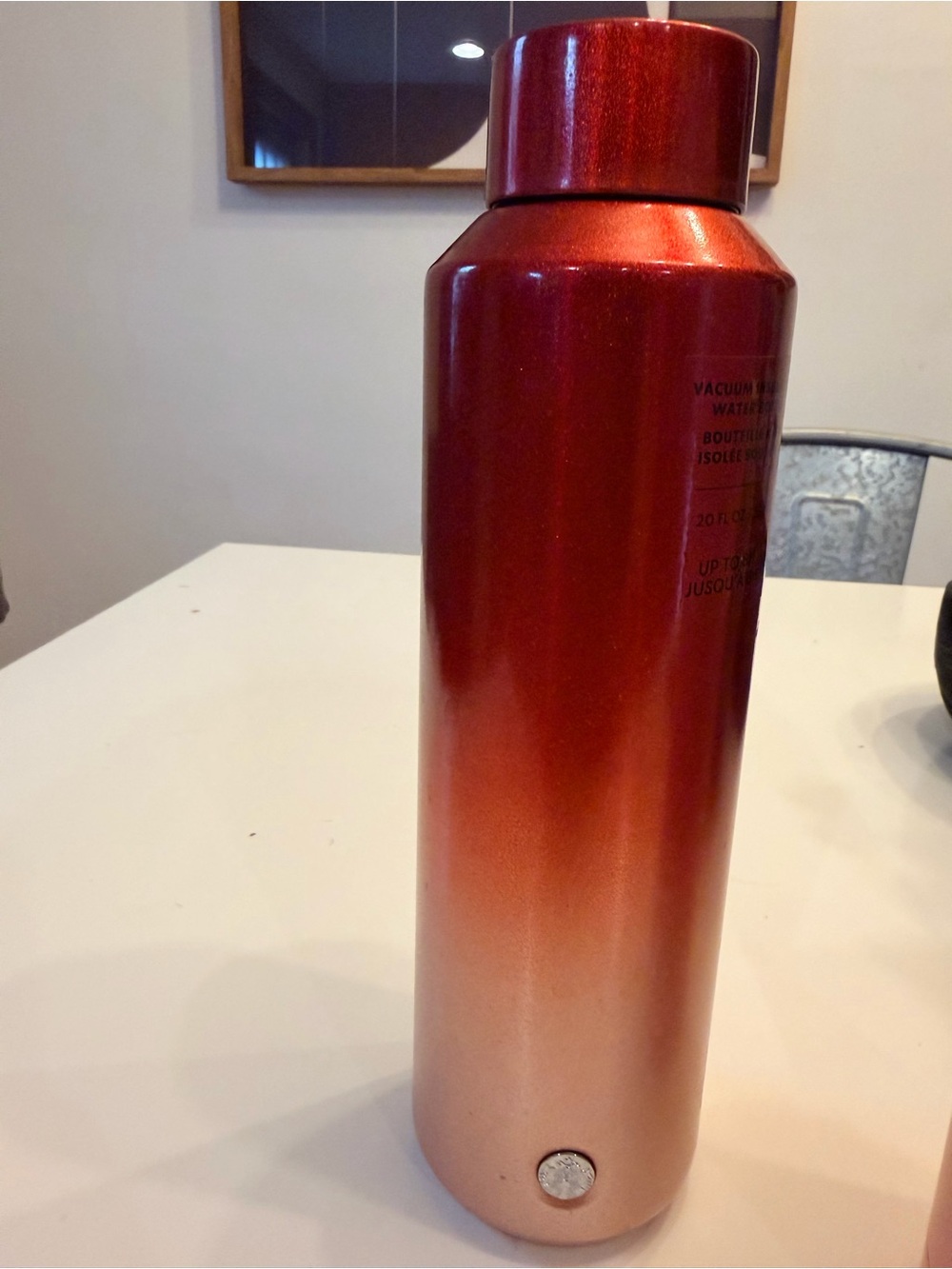 Starbucks Metallic Ombre Red Insulated Water Bottle